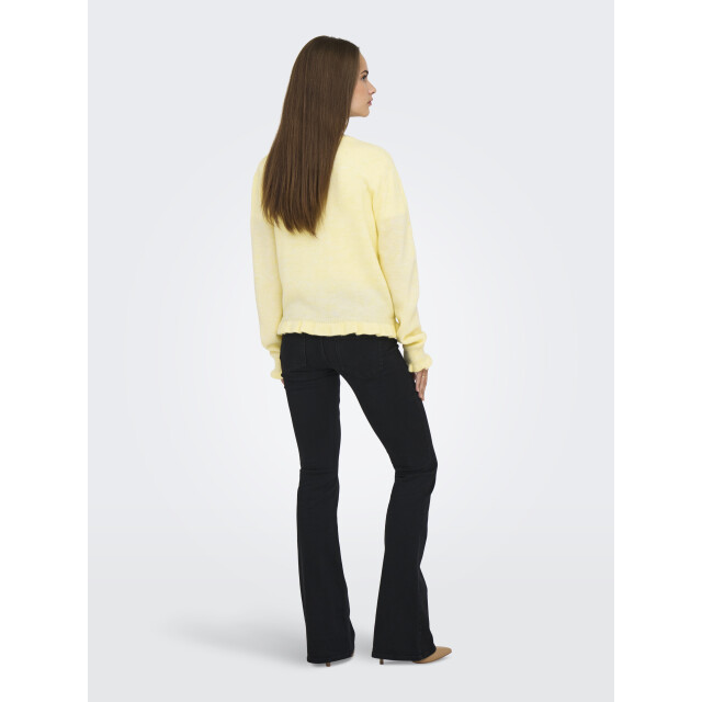 Jacqueline de Yong letty l/s on frill cardigan knt 15363485 pastel yellow 06741.440.0001 large