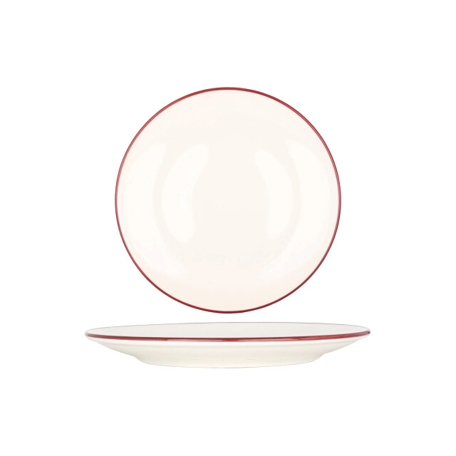 Bonna Dinerbord linea burgundy porselein 30 cm set van 6 3367852 large