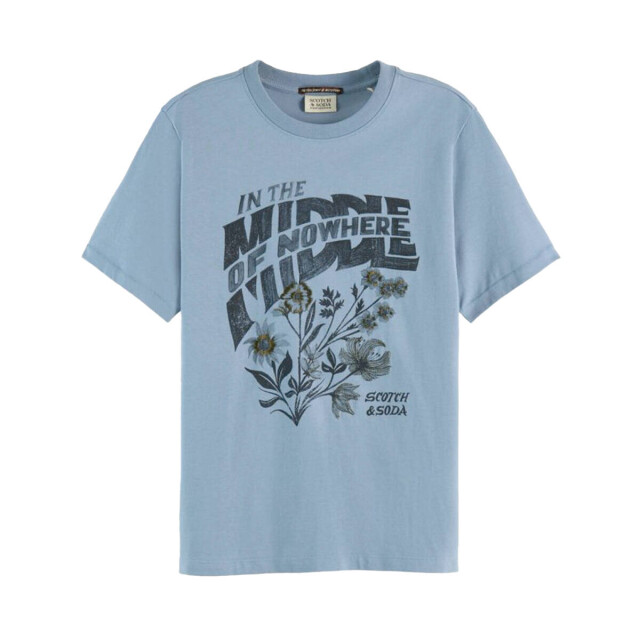 Scotch & Soda T-shirt u9a00891t Scotch & Soda T-shirt voor Dames in de kleur Blauw - Maat L voor Dames in de kleur Blauw - Maat L large