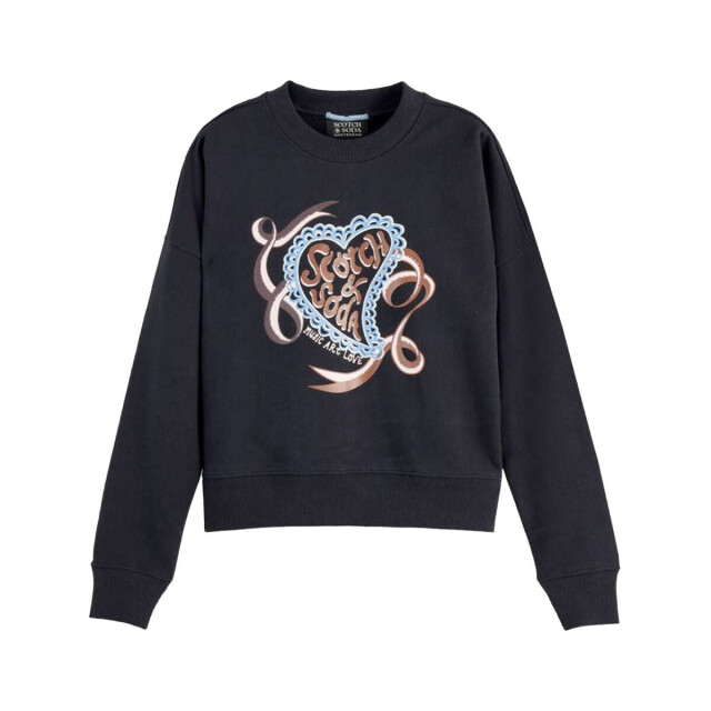 Scotch & Soda Sweat u9e00871t Scotch & Soda Sweat voor Dames in de kleur Donker blauw - Maat XS voor Dames in de kleur Donker blauw - Maat XS large