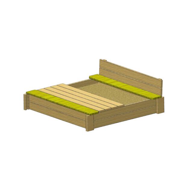 Wendi Toys ® houten zandbak met deksel 117x117x39 cm 3047992 large