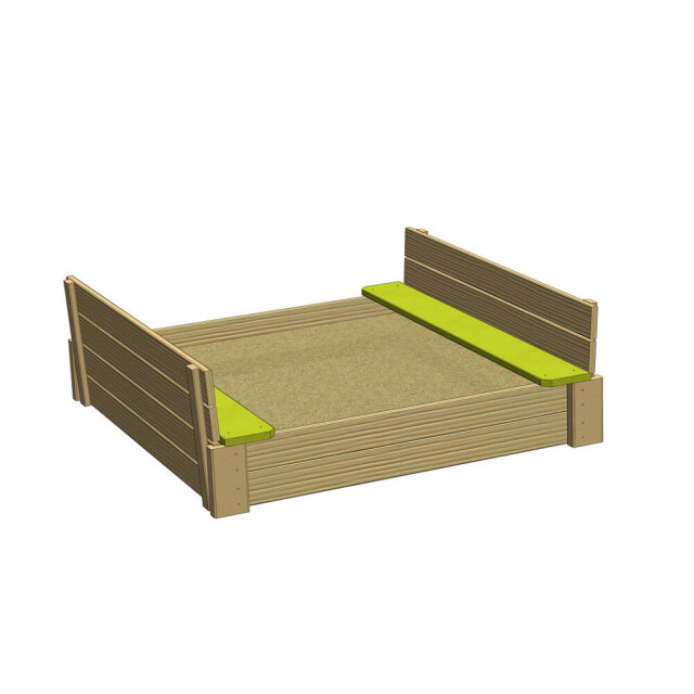 Wendi Toys ® houten zandbak met deksel 117x117x39 cm 3047992 large
