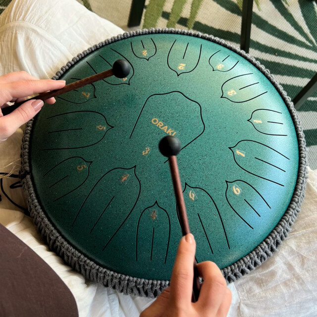 Orakl Steel tongue drum elysium zeegroen 3371369 large