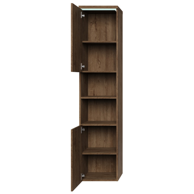 Badplaats Badkamerkast paso 35 x 35 x 160 cm bruin hangende kolomkast 3181282 large