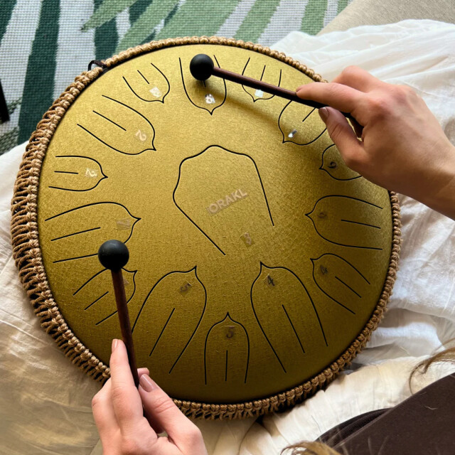 Orakl Steel tongue drum elysium zonnegloed goud 3371370 large