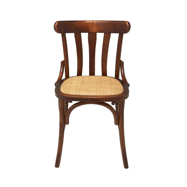 Signature Set van 2 stoelen in massief berkenhout met een bruine afwerking en een zitting 3357683 large