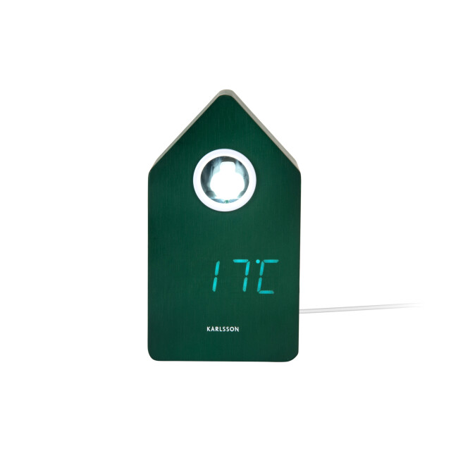 Karlsson wekker cuckoo led retro green 3259414 large