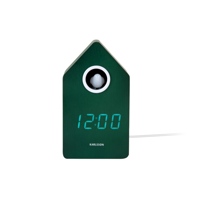 Karlsson wekker cuckoo led retro green 3259414 large