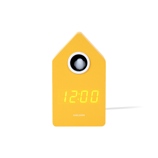 Karlsson wekker cuckoo led mango yellow 3259412 large