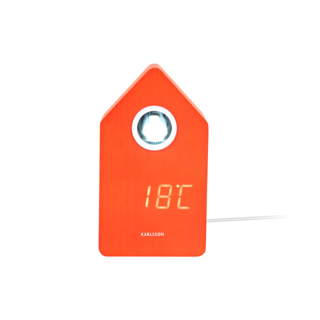 Karlsson wekker cuckoo led brilliant orange 3259410 large