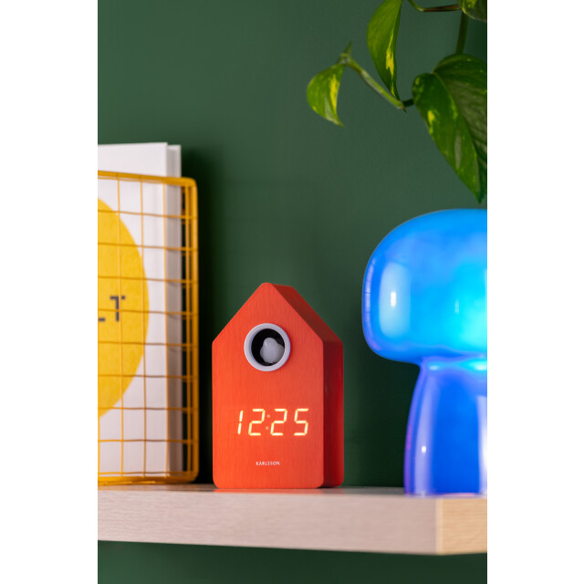 Karlsson wekker cuckoo led brilliant orange 3259410 large