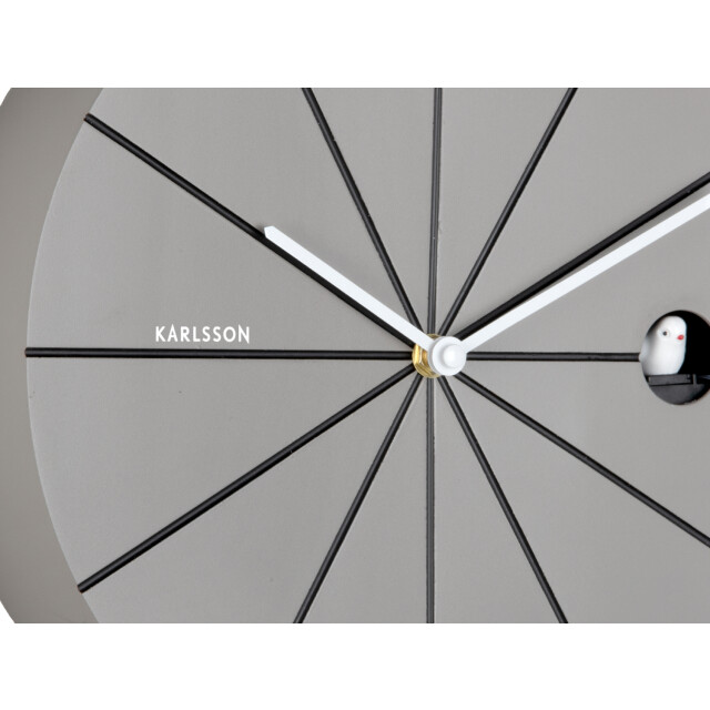 Karlsson wandklok destacado cuckoo dark grey w. black- Ø28cm 3259484 large