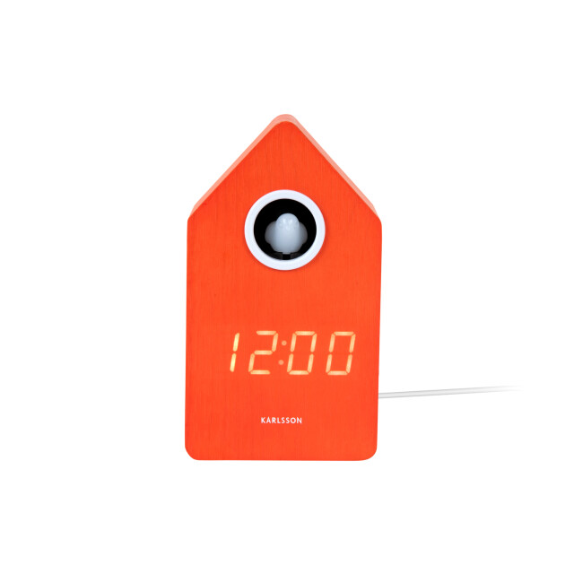 Karlsson wekker cuckoo led brilliant orange 3259410 large