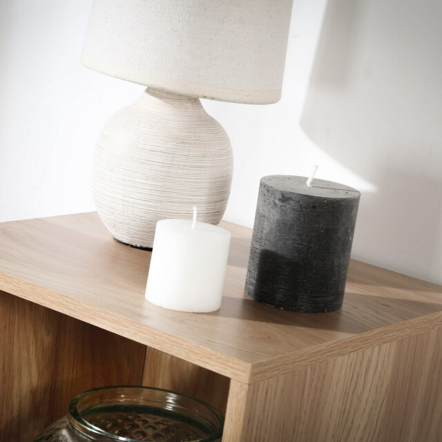 CaliCosy 4-vaks kast, houtdecor, 2 deuren 2931755 large