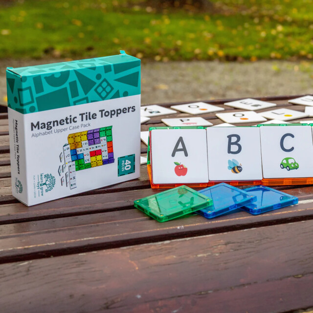 Learn and Grow Toys Learn and grow magnetische toppers hoofdletters 40 delig MTT-40PC-ALUC large