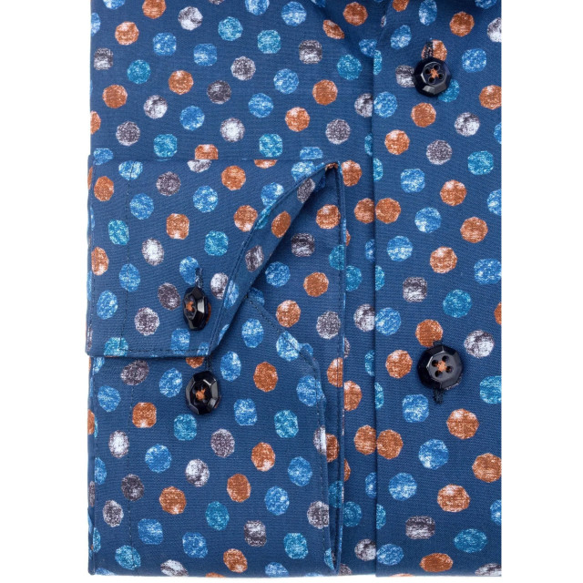 WB Overhemd heren slim fit bolletjes blauw 1201M1021-A42 large