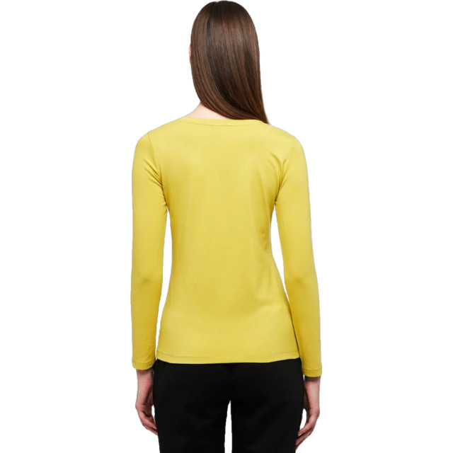 WB Wb comfy dames shirt lange mouw ronde hals 2203 - W - BLS - Yellow-XXL large