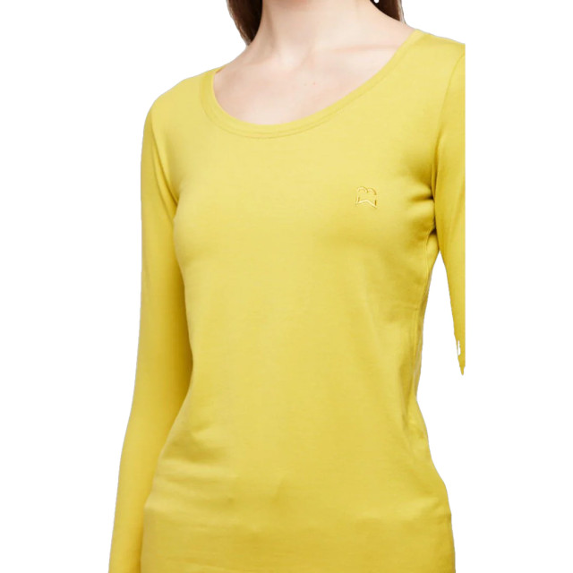WB Wb comfy dames shirt lange mouw ronde hals 2203 - W - BLS - Yellow-XXL large
