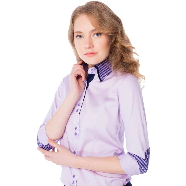 WB Blouse dames met geblokte kraag 1201W1004X-A48 large