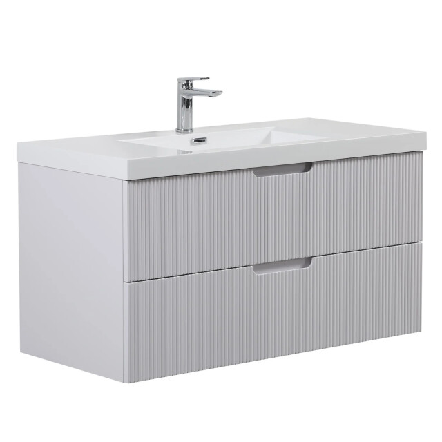 Badplaats Badkamermeubel set thermis 100cm - badmeubel met wastafel 3375946 large