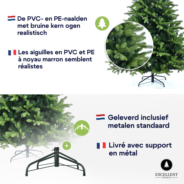 Excellent Trees Kerstboom ® hallvik 210 cm pe+pvc uitvoering ⌀135cm ↕210cm 2958186 large