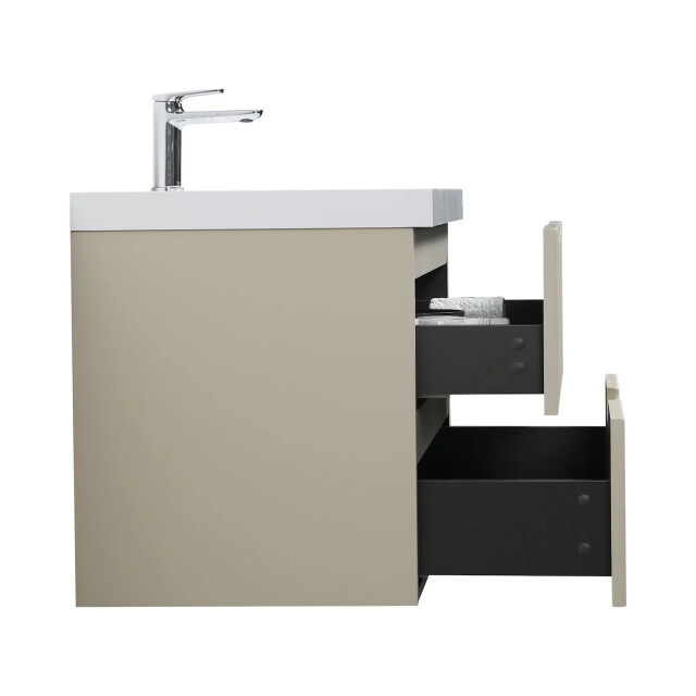 Badplaats Badkamermeubel set thermis 100cm crème badmeubel met wastafel 3375949 large