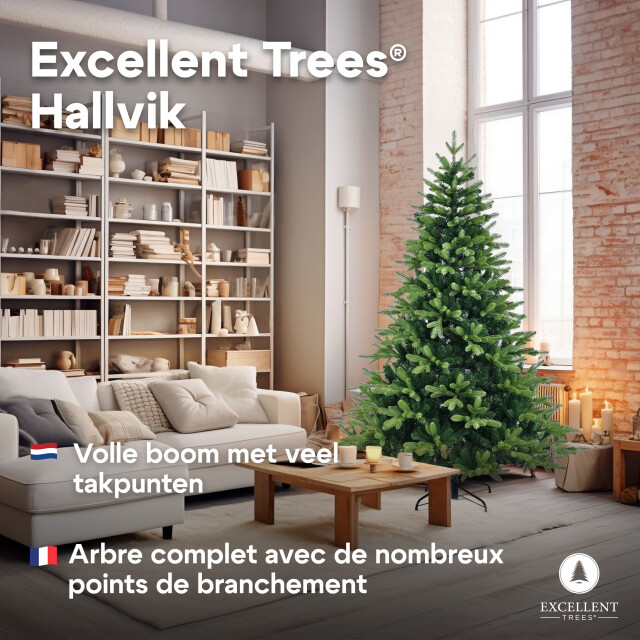 Excellent Trees Kerstboom ® hallvik 210 cm pe+pvc uitvoering ⌀135cm ↕210cm 2958186 large