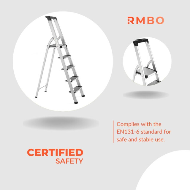 RMBO ® huishoudtrap 5 treden brede treden 3374463 large