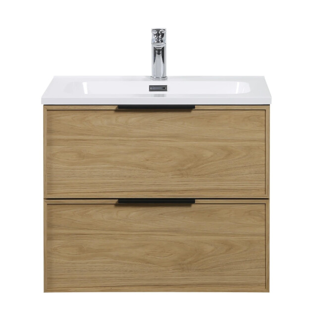 Badplaats Badkamermeubel set luxor 60cm licht badmeubel met wastafel 3375944 large