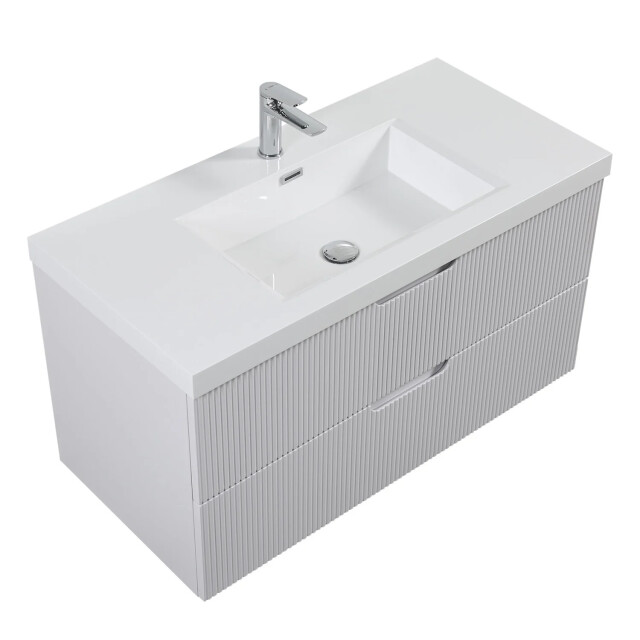 Badplaats Badkamermeubel set thermis 100cm - badmeubel met wastafel 3375946 large