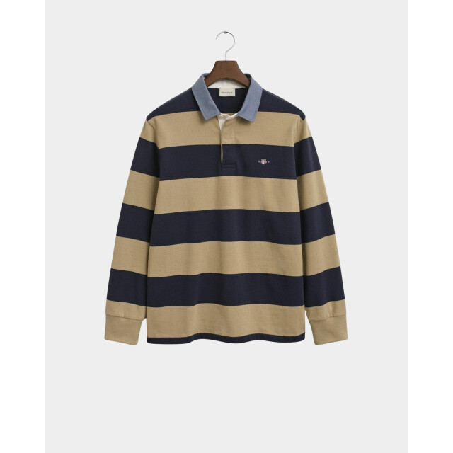 Gant Polo lange mouw reg chambray stripe heavy rug 2004083/224 199071 large