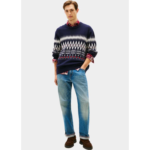 Tommy Hilfiger Pullover placed fairisle wool blend cr mw0mw40844/0a4 199168 large