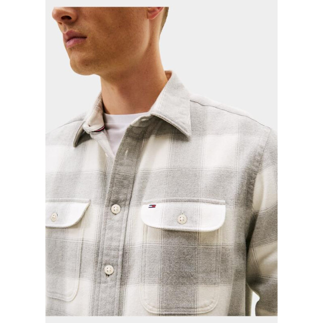 Tommy Hilfiger Casual hemd lange mouw flannel check shirt jacket mw0mw40483/0qy 199166 large