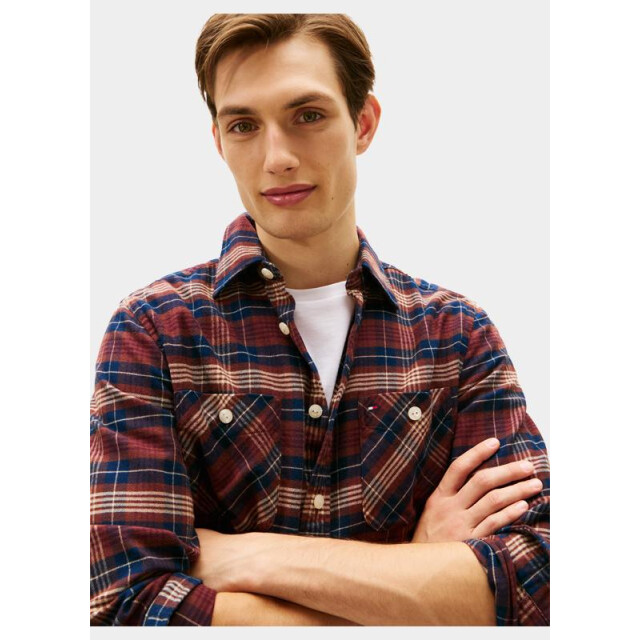Tommy Hilfiger Casual hemd lange mouw flannel tartan pocket rf shir mw0mw40951/0qj 199169 large