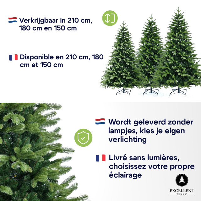 Excellent Trees Kerstboom ® hallvik 180 cm pe+pvc uitvoering ⌀115cm ↕180cm 2958184 large