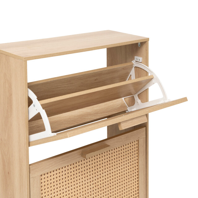 4goodz Schoenenkast ubud 24x60x113 cm 3 lades voor 12 paar - 3378080 large