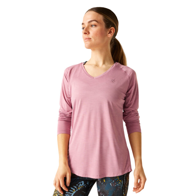 Dare2b Dames discern t-shirt met lange mouwen UTRG5037_lilas large
