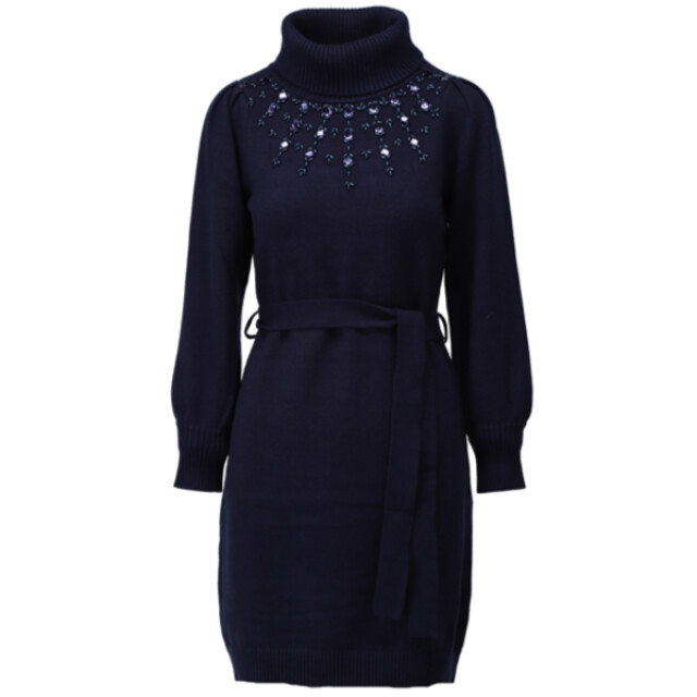 K-Design Knitted dress b813- B813-NAVY large