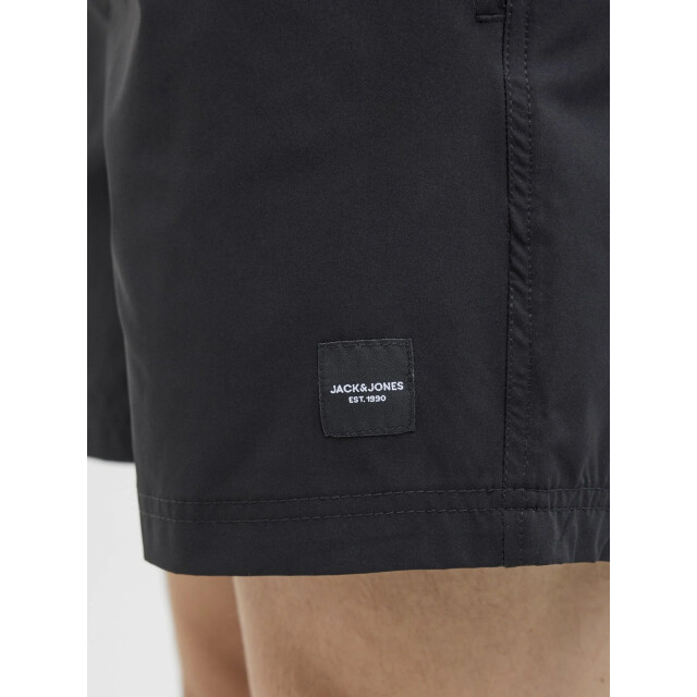 Jack & Jones Heren zwemshort jpstmaui neon dubbele waistband zwart/roze 12272961-Black large