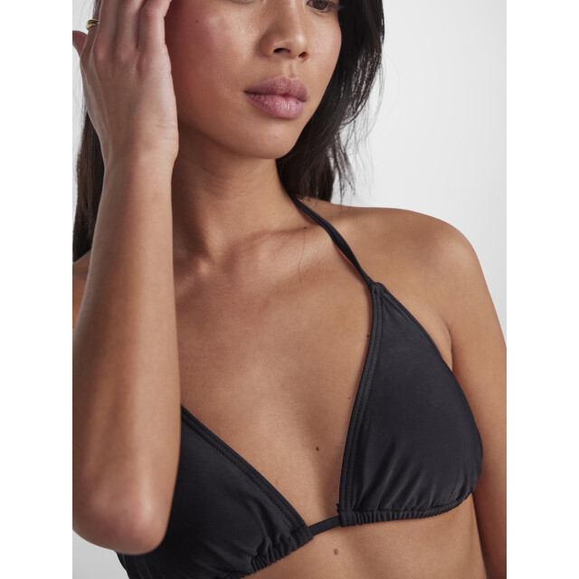 Pieces Dames triangel bikini top pcbaomi effen 17134624-Black large