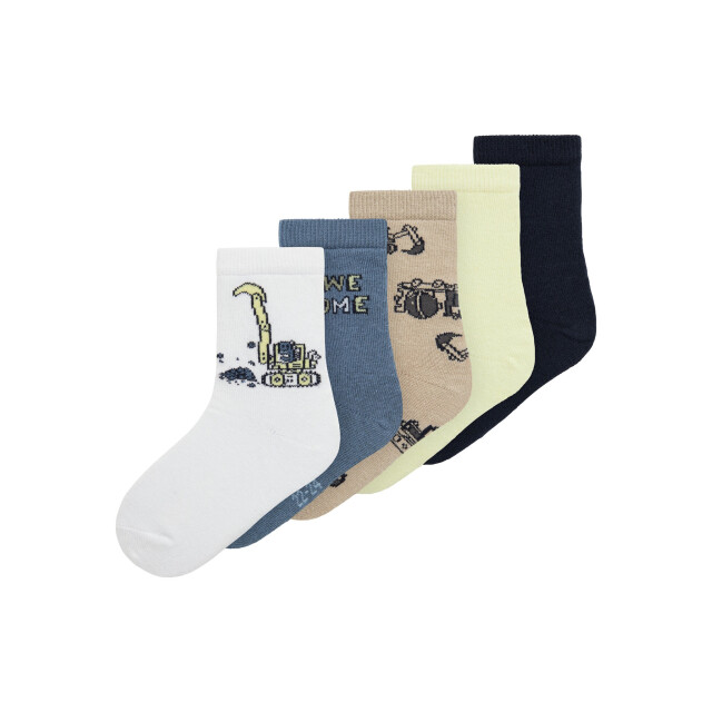 Name It Jongens sokken nmmvagn print/effen 5-pack color 13226697 large