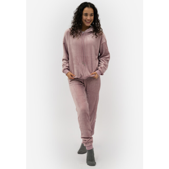 Apollo Dames huispak loungewear fleece incl capuchon pastel 000123956004-Comb-A large