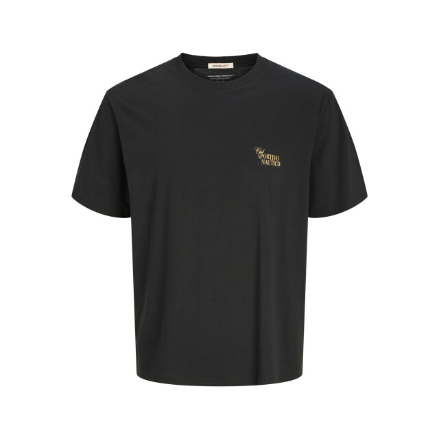 Jack & Jones Heren t-shirt jorhydra loose fit ronde hals zwart 12277582-Black large