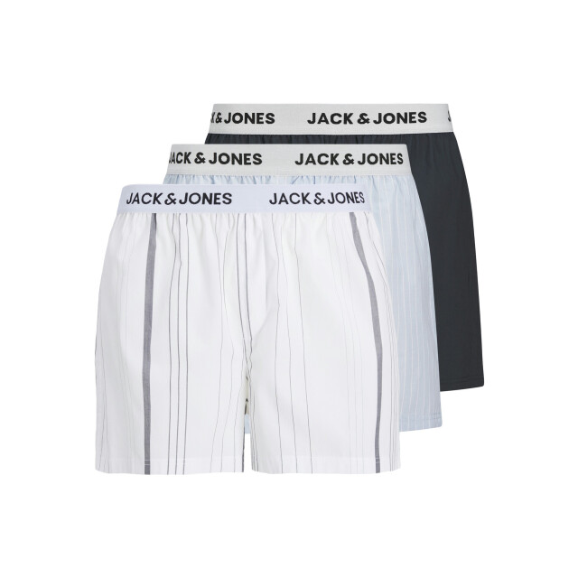 Jack & Jones Heren wijde boxershorts geweven katoen jacanchor 3-pack multicolor 12276583 large