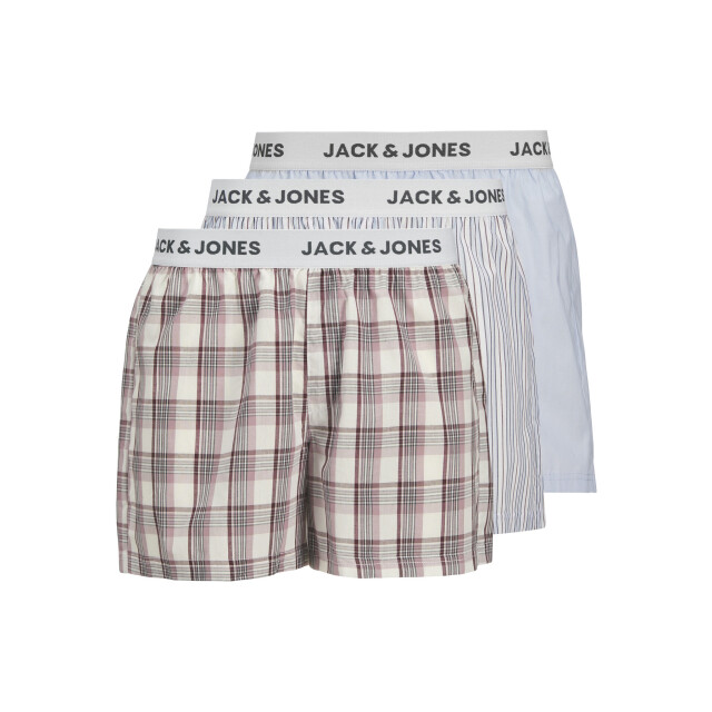 Jack & Jones Wijde boxershorts heren jacalvin 3-pack geblokt/gestreept/effen 12276581 large