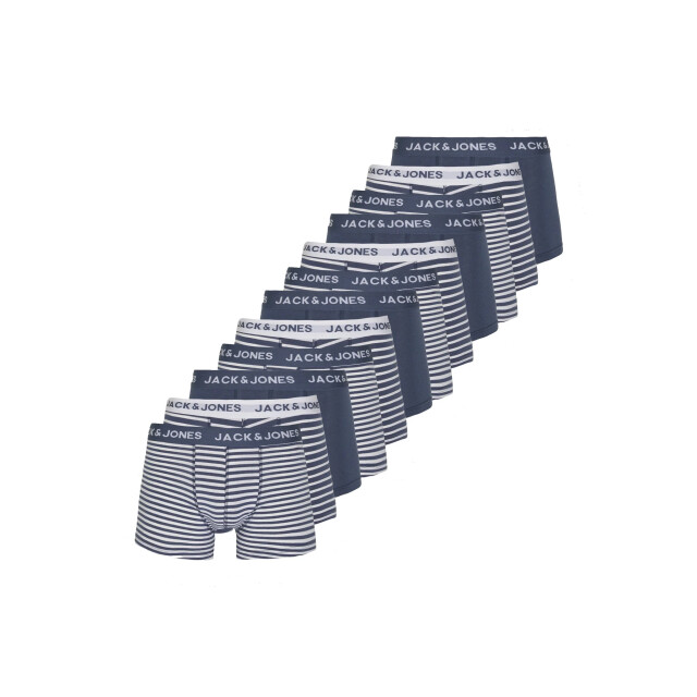 Jack & Jones Heren boxershorts gestreept jacstripes mega multipack 12-pack 12262423-Indigo large