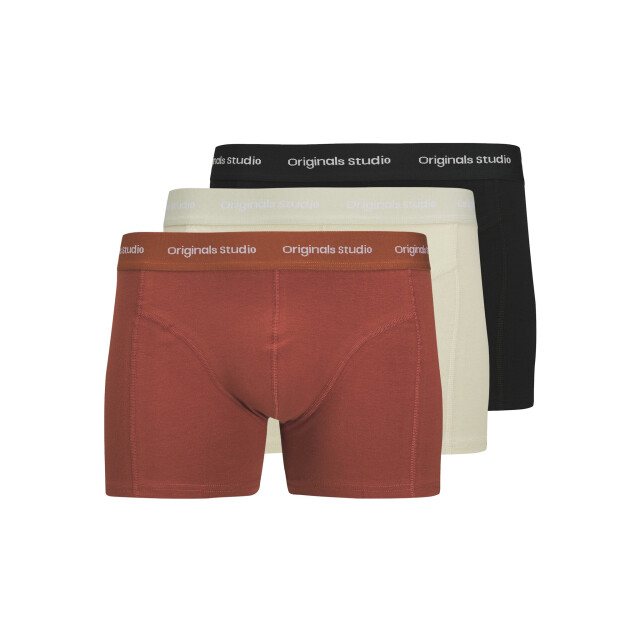 Jack & Jones Heren boxershorts trunks jacvesterbro 3-pack rood/crème/zwart 12272945 large