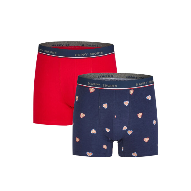 Happy Shorts Heren boxershorts oktoberfest 2-pack gingerbread hart HS-J-1083 large