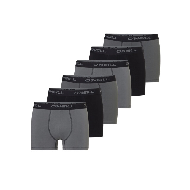 O'Neill Heren boxershorts trunks 6-pack zwart/grijs 900003-6569 large
