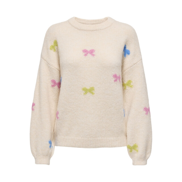 Only Onlbrunhilda life ls bow o-neck knt ecru dessin 4219.08.0024 large